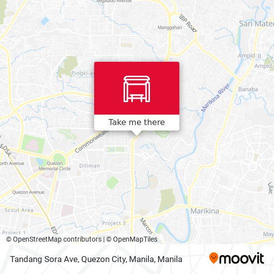 Tandang Sora Ave, Quezon City, Manila map