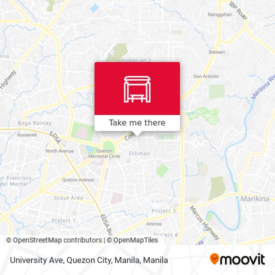 University Ave, Quezon City, Manila map