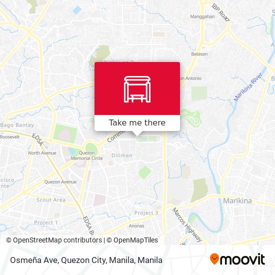 Osmeña Ave, Quezon City, Manila map