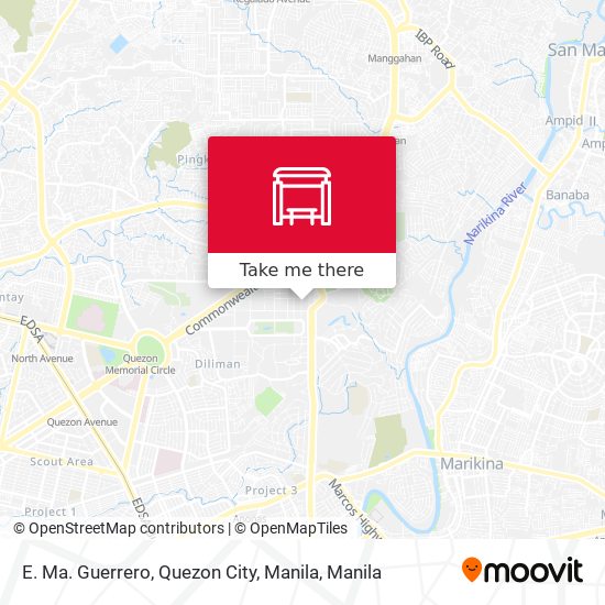 E. Ma. Guerrero, Quezon City, Manila map