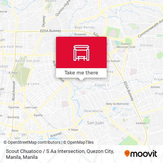 Scout Chuatoco / S Aa Intersection, Quezon City, Manila map