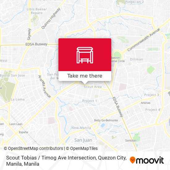 Scout Tobias / Timog Ave Intersection, Quezon City, Manila map