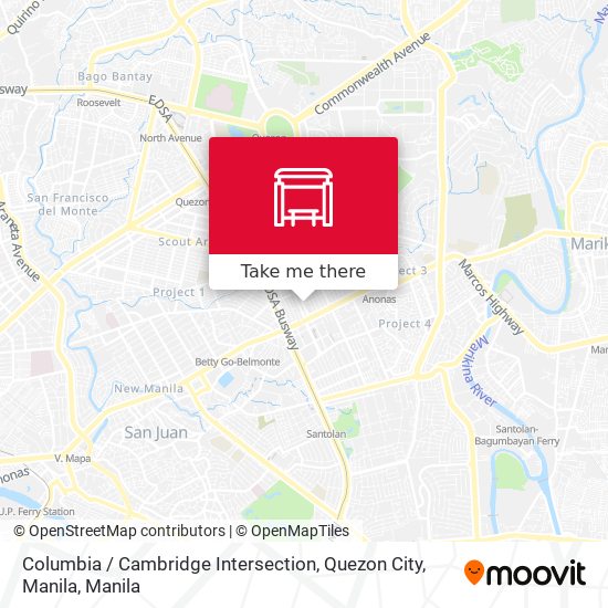 Columbia / Cambridge Intersection, Quezon City, Manila map