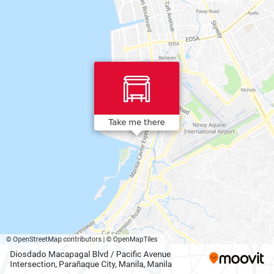 Diosdado Macapagal Blvd / Pacific Avenue Intersection, Parañaque City, Manila map