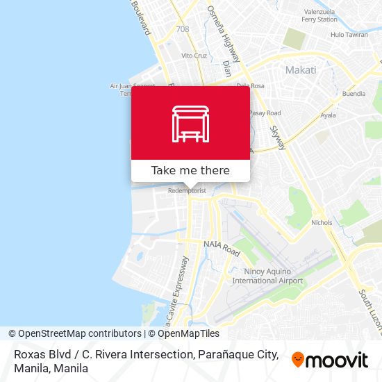 Roxas Blvd / C. Rivera Intersection, Parañaque City, Manila map