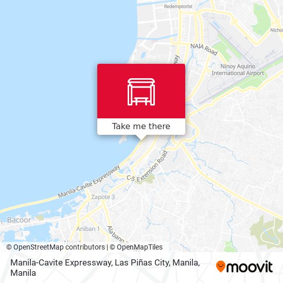 Manila-Cavite Expressway, Las Piñas City, Manila map