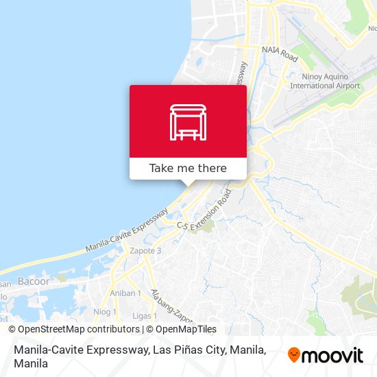 Manila-Cavite Expressway, Las Piñas City, Manila map