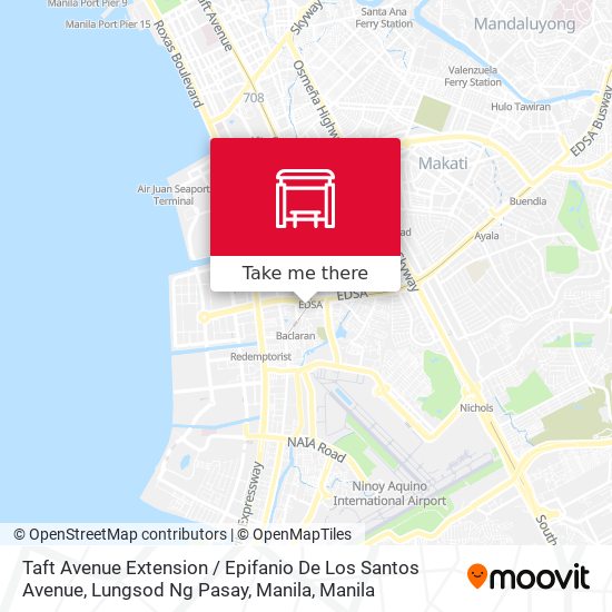 Taft Avenue Extension / Epifanio De Los Santos Avenue, Lungsod Ng Pasay, Manila map