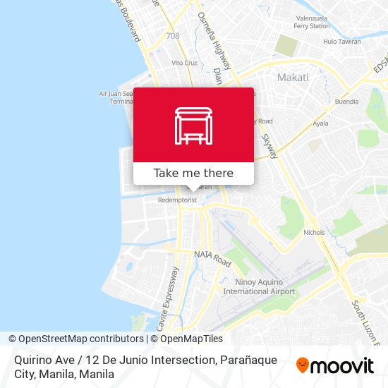 Quirino Ave / 12 De Junio Intersection, Parañaque City, Manila map