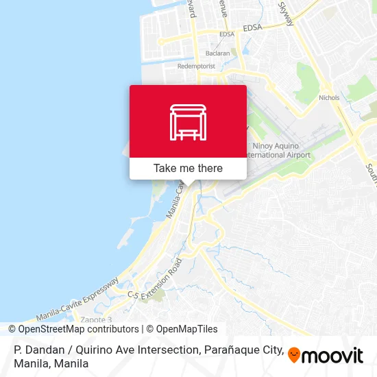 P. Dandan / Quirino Ave Intersection, Parañaque City, Manila map