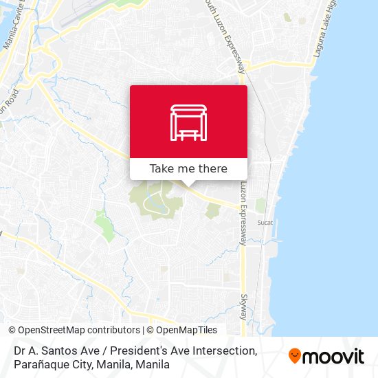 Dr A. Santos Ave / President's Ave Intersection, Parañaque City, Manila map