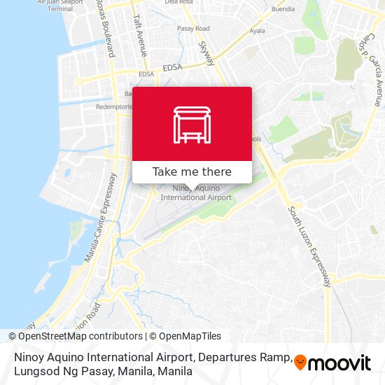 Ninoy Aquino International Airport, Departures Ramp, Lungsod Ng Pasay, Manila map