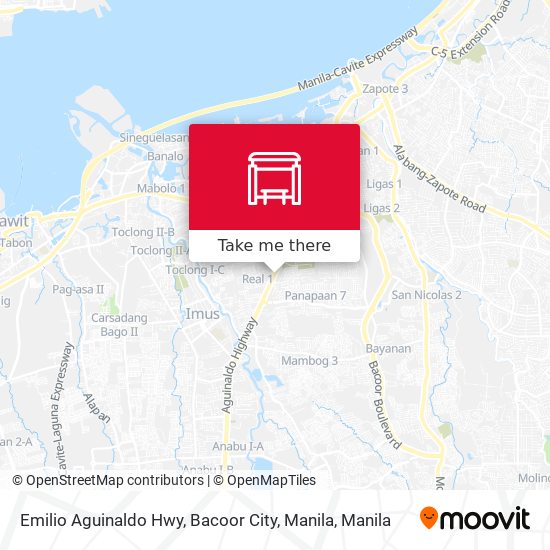 Emilio Aguinaldo Hwy, Bacoor City, Manila map