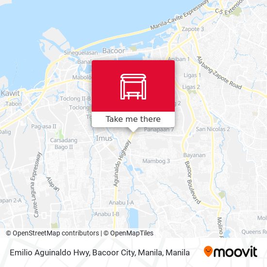 Emilio Aguinaldo Hwy, Bacoor City, Manila map