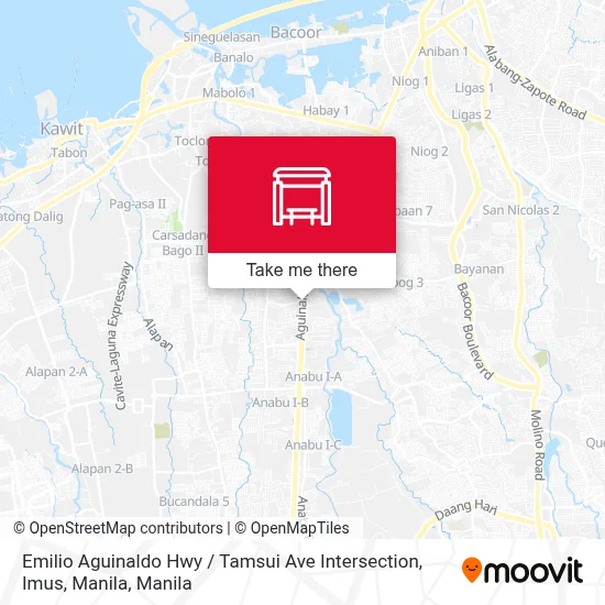 Emilio Aguinaldo Hwy / Tamsui Ave Intersection, Imus, Manila map