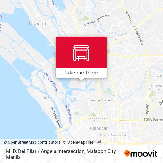 M. D. Del Pilar / Angela Intersection, Malabon City map