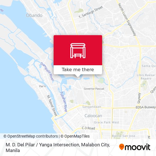 M. D. Del Pilar / Yanga Intersection, Malabon City map