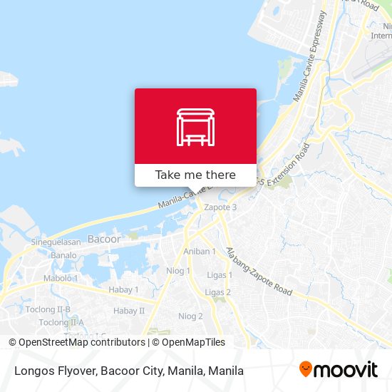 Longos Flyover, Bacoor City, Manila map
