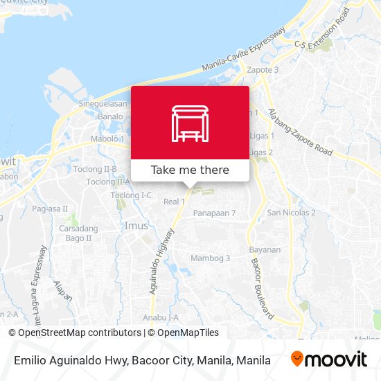 Emilio Aguinaldo Hwy, Bacoor City, Manila map