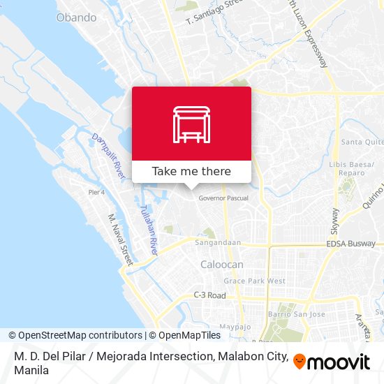 M. D. Del Pilar / Mejorada Intersection, Malabon City map