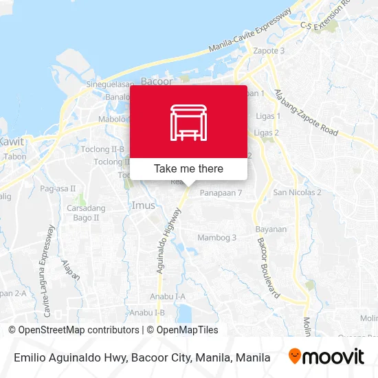 Emilio Aguinaldo Hwy, Bacoor City, Manila map