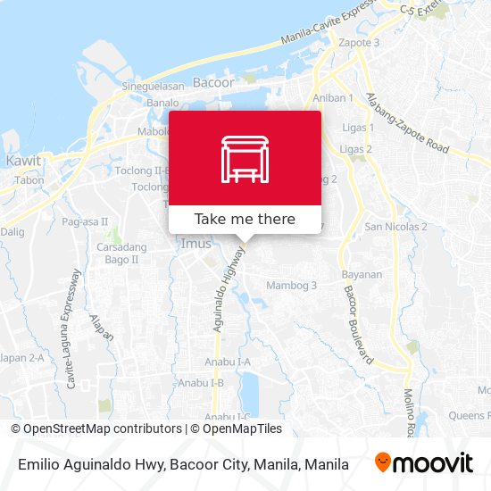 Emilio Aguinaldo Hwy, Bacoor City, Manila map