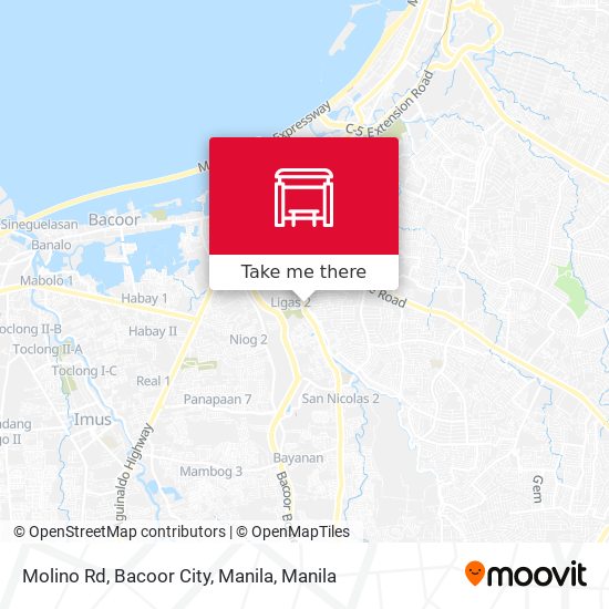 Molino Rd, Bacoor City, Manila map