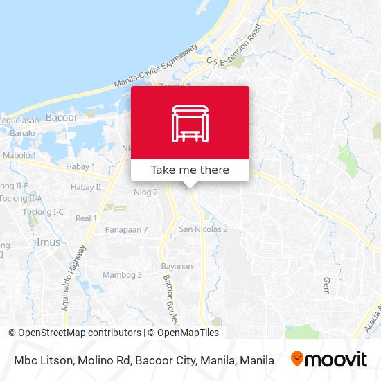 Mbc Litson, Molino Rd, Bacoor City, Manila map