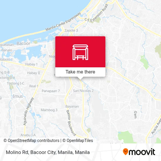 Molino Rd, Bacoor City, Manila map