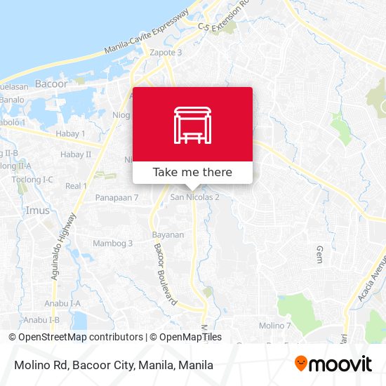 Molino Rd, Bacoor City, Manila map