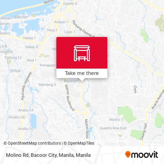 Molino Rd, Bacoor City, Manila map