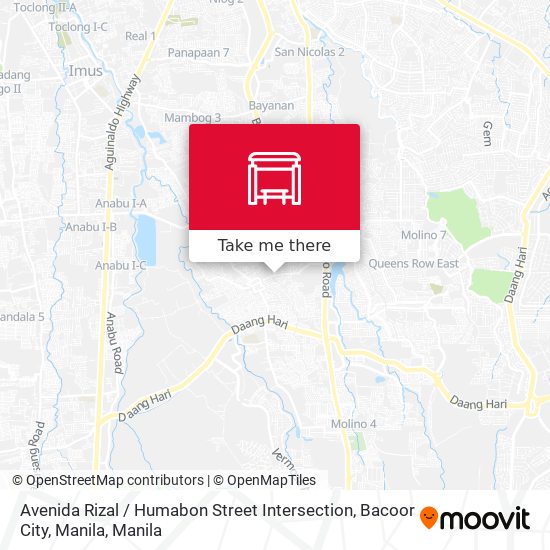 Avenida Rizal / Humabon Street Intersection, Bacoor City, Manila map