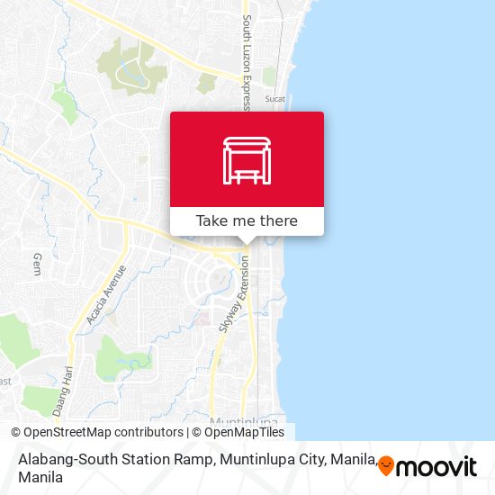 Alabang-South Station Ramp, Muntinlupa City, Manila map
