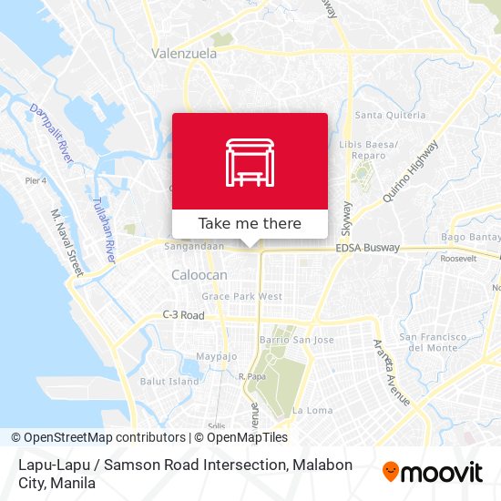 Lapu-Lapu / Samson Road Intersection, Malabon City map