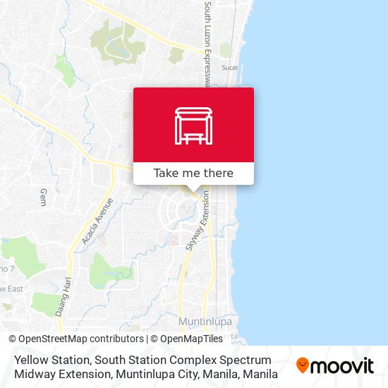 Yellow Station, South Station Complex Spectrum Midway Extension,  Muntinlupa City, Manila map