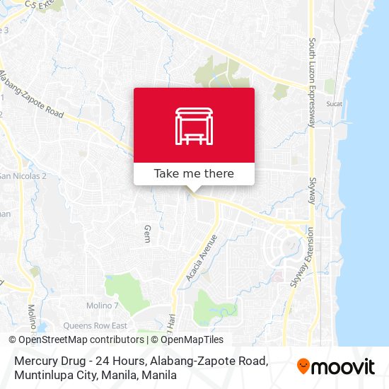 Mercury Drug - 24 Hours, Alabang-Zapote Road, Muntinlupa City, Manila map