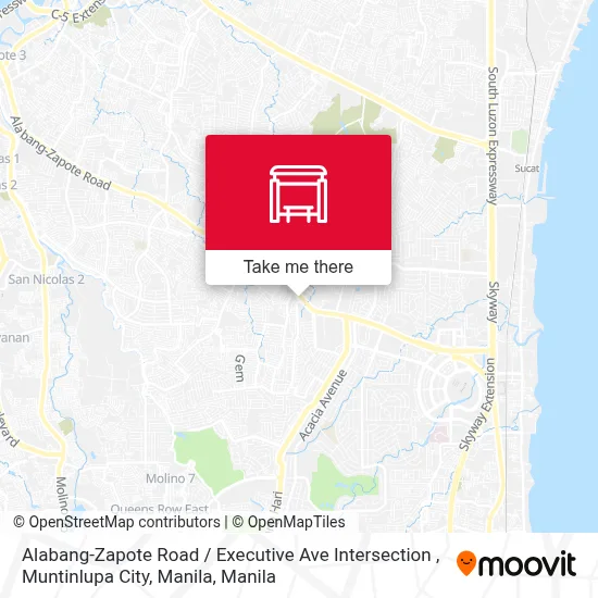Alabang-Zapote Road / Executive Ave Intersection , Muntinlupa City, Manila map