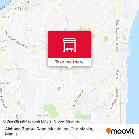 Alabang-Zapote Road, Muntinlupa City, Manila map