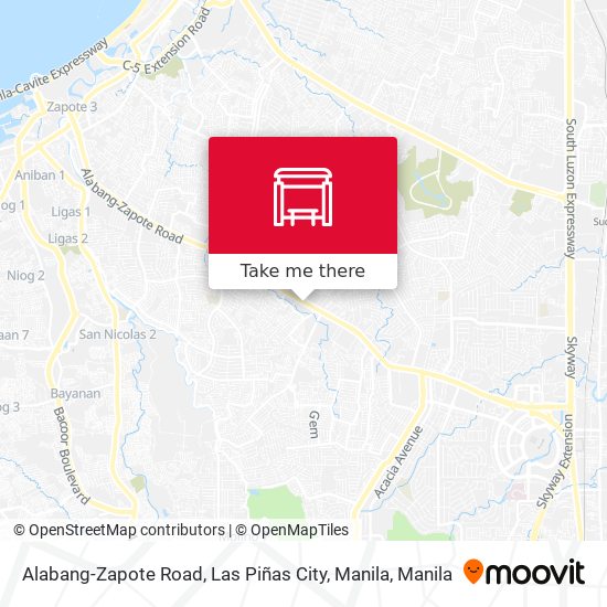 Alabang-Zapote Road, Las Piñas City, Manila map