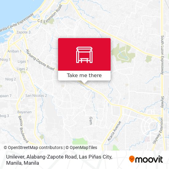 Unilever, Alabang-Zapote Road, Las Piñas City, Manila map