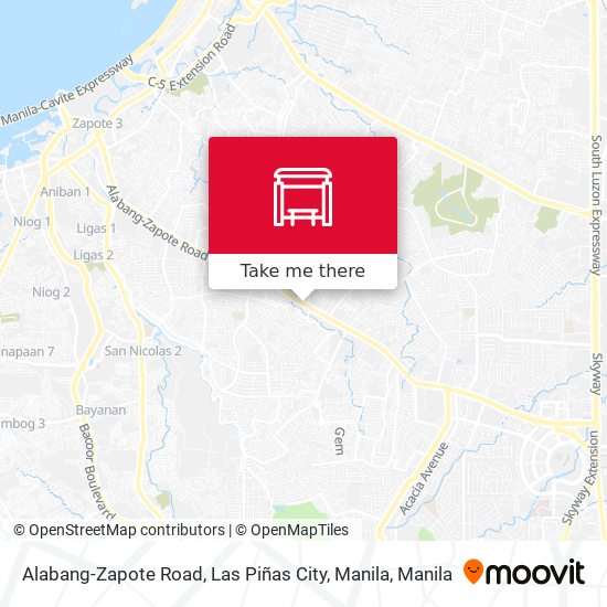 Alabang-Zapote Road, Las Piñas City, Manila map