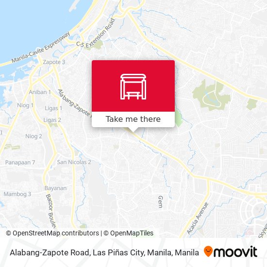 Alabang-Zapote Road, Las Piñas City, Manila map
