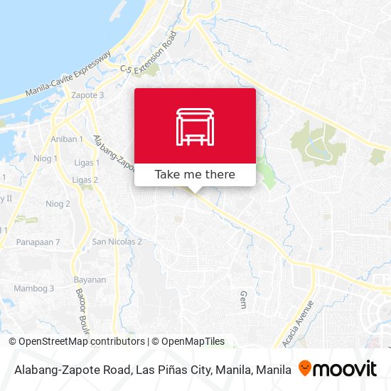 Alabang-Zapote Road, Las Piñas City, Manila map