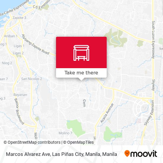 Marcos Alvarez Ave, Las Piñas City, Manila map