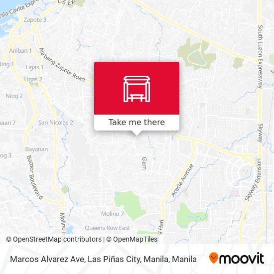 Marcos Alvarez Ave, Las Piñas City, Manila map