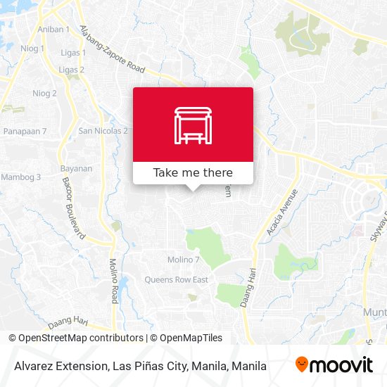 Alvarez Extension, Las Piñas City, Manila map