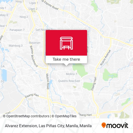 Alvarez Extension, Las Piñas City, Manila map