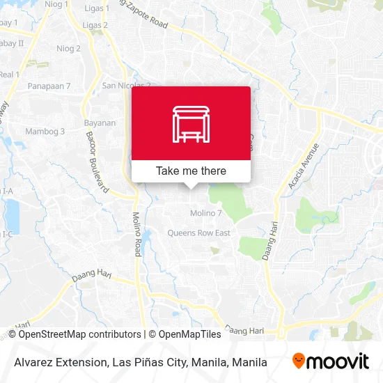 Alvarez Extension, Las Piñas City, Manila map