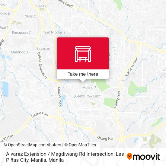 Alvarez Extension / Magdiwang Rd Intersection, Las Piñas City, Manila map