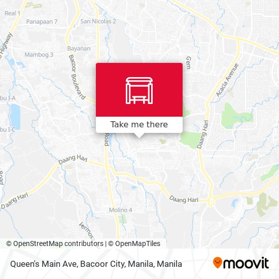 Queen's Main Ave, Bacoor City, Manila map